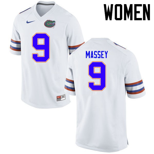 Florida Gators Women #9 Dre Massey College Football Jersey White